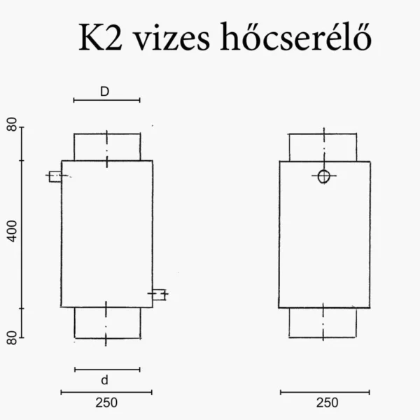 K2 vizes hőcserélő
