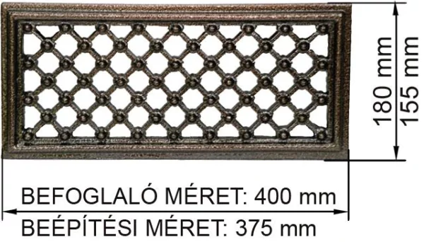 Acéllemezből készült minimál szellőzőrácsok antracitszürke színben