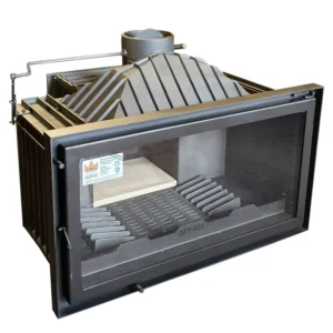 PILIS-M-970-2AB modern, hátsó tüzelőajtós kandalló tűztér