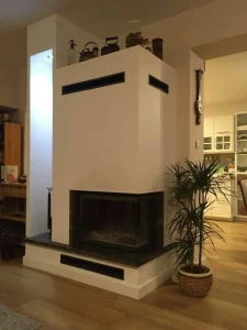 Pilis-S-M modern sarok légfűtéses kandallóbetét