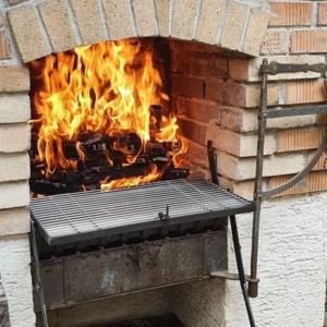 Beépíthető forgatható grillsütő, flekkensütő