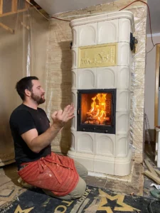 Bathó Mátyás. csempekandalló építés